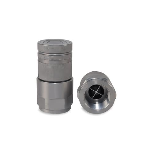 Image of 1″ Flat Face Hydraulic Quick Couplers Set - 1-1 /4″ NPT Port