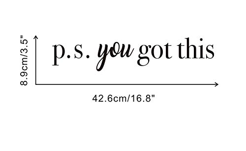 Iarttop You Got This Wall Decal,Inspirational Quote Positive Attitude Wall Sticker For Bathroom Mirror Bedroom Decor, Motivational Family Lettering Stickers Decoration, Mirror Decals Bathroom,Black #TOP3