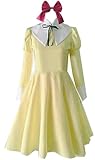 Poetic Walk Anime Costume Womens Womens Suit Uniform Bow Yellow Dress Costume Outfit (Small, Yellow)