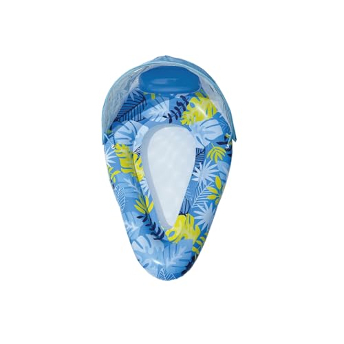 Teardrop Inflatable Pool Floats for Adults with Detachable Canopy,Water Floating Recliner,Portable Lounge Raft for Summer,Pool Party,Lake or Beach (Bule)