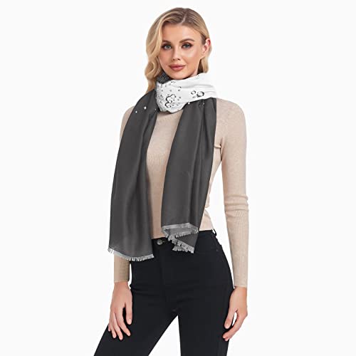 Women Long Scarf, Linen Silk Shawl Stole Headscarf, Scarves Wraps3