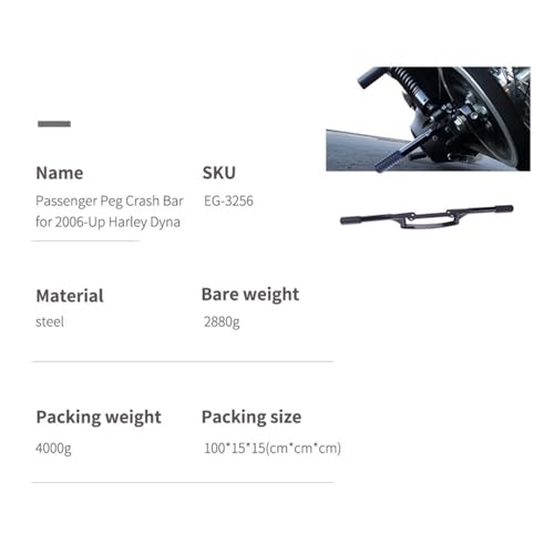 Protection barre moteur moto FXDL FXDBI structure en acier robuste et ajustement précis 2015 - 5