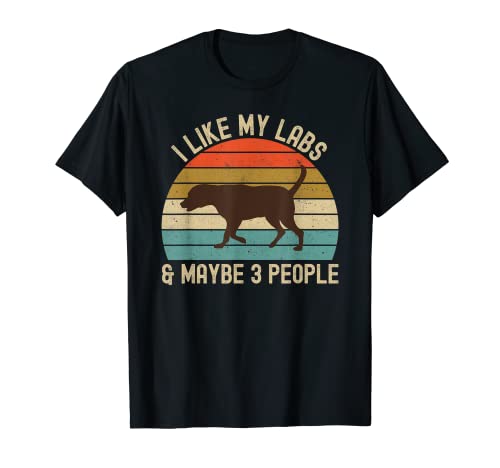 Chocolate Lab Labrador para mamá papá niños I Like My Labradors Camiseta