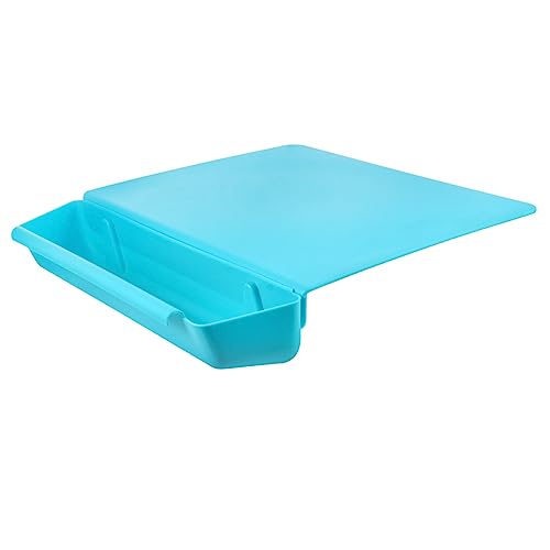 WATIIFUFU Planche à Découper Multifonction avec Fente, Légère et Portable, en Plastique Sécurisé, pour Légumes et Fruits, Usage la Cuisine Domestique, Couleur Bleu, Modèle Compact Rangement