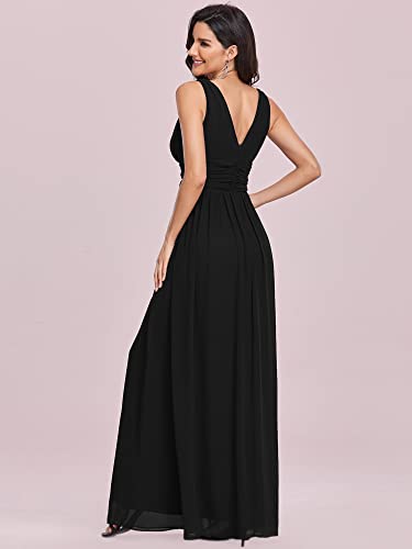 Image of Ever-Pretty Womens Bridesmaid Dress V-Neck Sleeveless A Line Chiffon Floor Length Formal Dress 09016