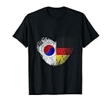 Herz Südkoreanische und Deutsche Flagge