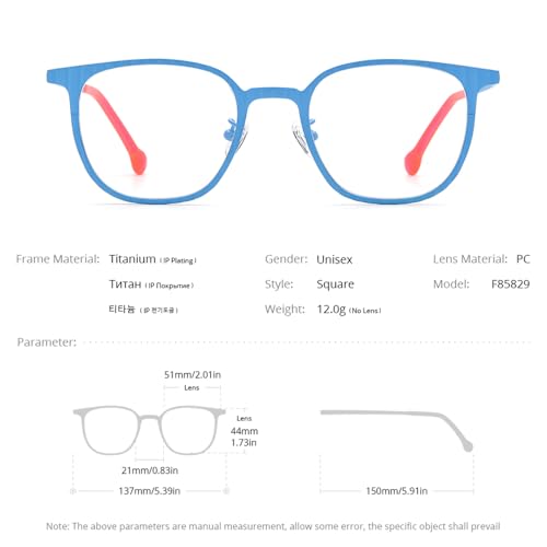 Image of FONEX Colorful Pure Titanium Glasses Frame Women Retro Round Eyeglasses F85782