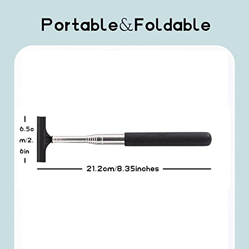 TOPSACE Car Side Mirror Squeegee, Retractable Wing Mirror Wiper Cleaner, Portable Vehicle Interior and Accessories for Rainy Foggy Weather