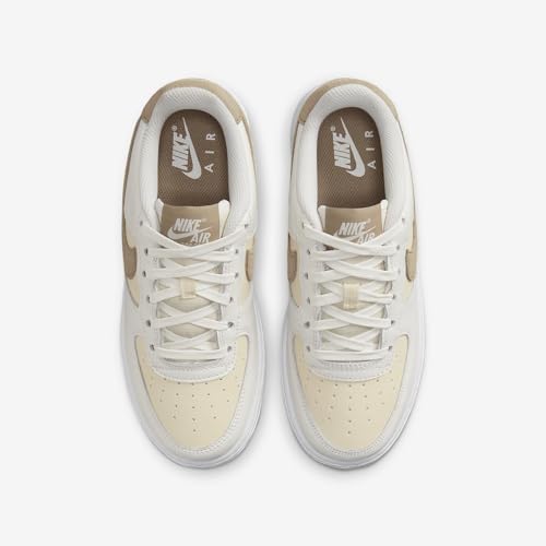 Nike Air Force 1 LV8 5 Big Kids' Shoes (HF5349-100, Sail/Coconut Milk/White/Khaki) Size 6.54