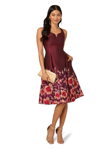 Adrianna Papell Women's Notch Scoop Neck Midi4