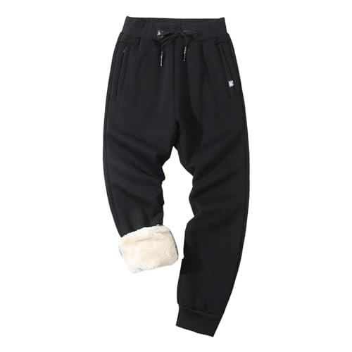 Pantalon de jogging doublé en polaire contre le froid pantalon chaud homme hiver