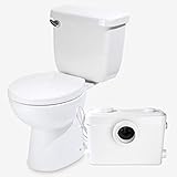 SUPERFLO Upflush Toilet with 600W Upward RY Macerator WHITE Silent & 3 Sec Flushing Toilet Pump For Basement Max Pumping to V32.8 & H263 Feet