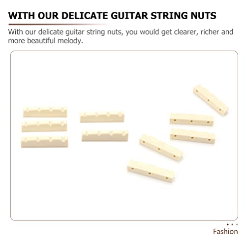 Vaguelly Bass 5Pcs Plastic Slotted Guitar Nuts Electric Guitar Nut Guitar Instrument Accessories Precision Instruments #TOP5