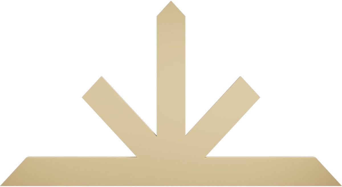 72"W x 39"H x 2"D x 6"F, 13/12 Pitch, Saratoga Signature Urethane Gable Bracket, Primed Tan