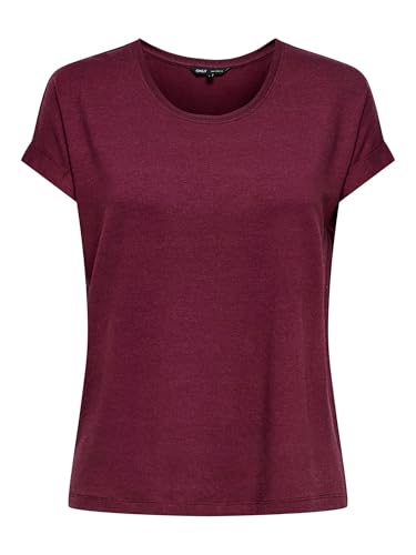 ONLY Damen ONLMOSTER 4 Pack S/S TOP JRS, Kurzarm T-Shirt, Burgundy,XL