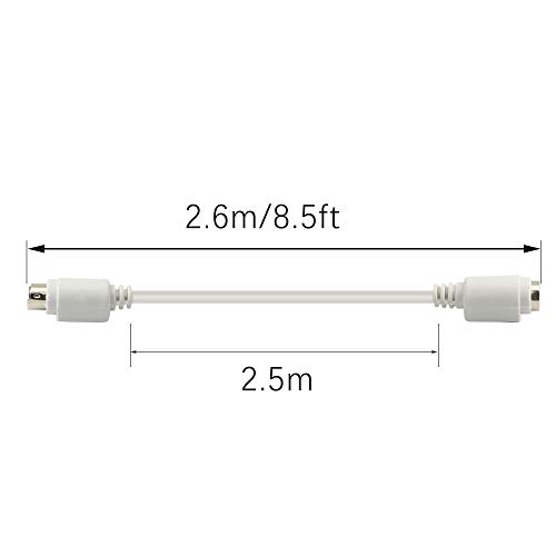 Image of 8.5 Feet PS /2 Mouse and Keyboard Extension Cable, 28AWG PS /2 6-Pin Male to Female Extension Cable YOUCHENG for PS /2 Round Mouse, Keyboard Extension