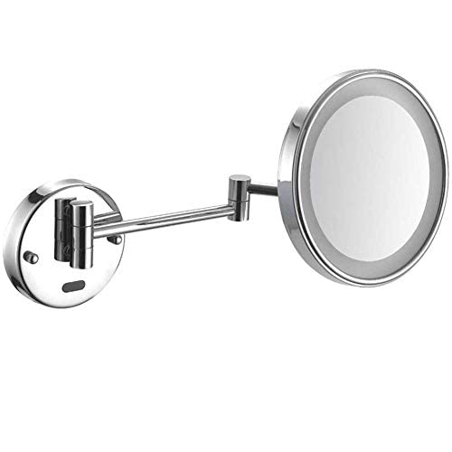 Miroir grossissant 5X LED mural : fini les ombres pour le maquillage et le rasage