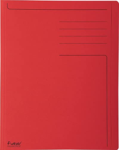 Exacompta 441003E - Lote de 100 Subcarpetas Forever® 280 Impresas y con Portada Más Estrecha, Color Rojo