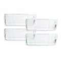 FILTERWOW Unbreakable Clear Plastic Heat and Air Vent Deflector-Magnetic and Adjustable 10-14 Inches for Use On Floor Vents, Sidewalls, and Ceiling Registers 4 Pack