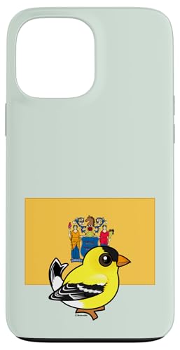 State Birdorable of New Jersey Cartoon American Goldfinch Case