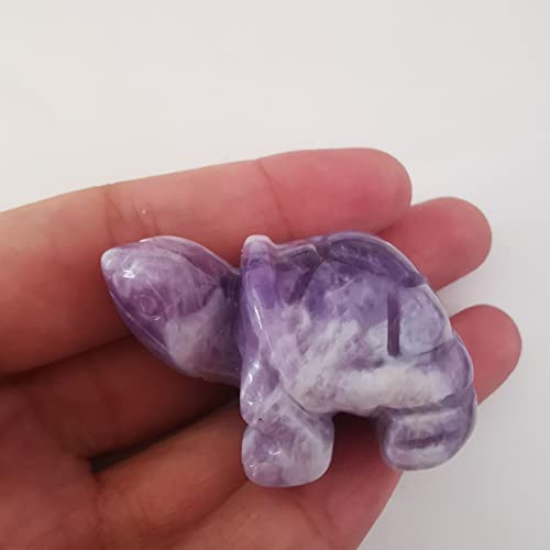 Lovionus89 Hand Carved Stone Crystal Turtle, 40mm Small Turtle Animal Figure Bag Statue Sculpture, Amethyst - Image 3