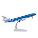Bswath Model Airplane 1:300 Scale Model Holland MD11 KLM Model Plane Metal Alloy Model for Gift and Decoration
