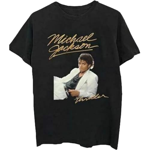 GUEWBF Michael Jackson Thriller Suit T Shirt BlackL