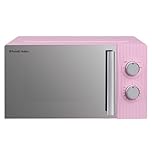 Russell Hobbs Eden 17L 700W Manual Microwave in Raspberry Pink with 5 Power Levels, Defrost & Reheat Function, 35 Minute Timer, Dial Controls, 1M Power Cord and Pull Handle Door, RHMM725RP