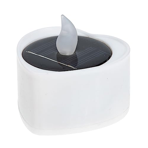 SEWACC Lámpara Solar LED para Exteriores Diseño de Vela sin Luz Decorativa para Jardín Césped Patio y Energía Solar Resistente y Duradera