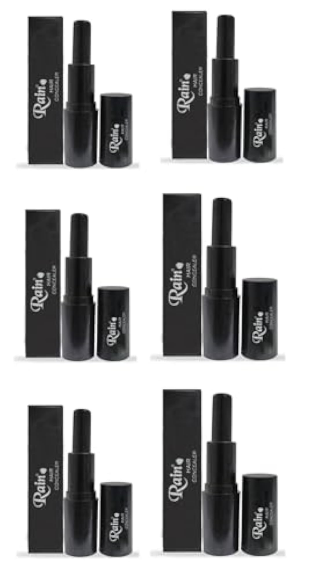 Hair Color Touch Up Stick, Black, Pack of 6