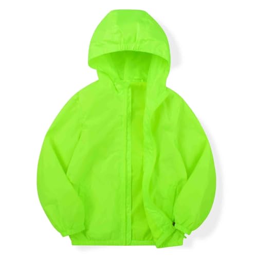 Image of SUNDAY ROSE Boys Windbreaker Jacket Hooded Lightweight Windroof Water-resistant Outdoor Coats for Kids