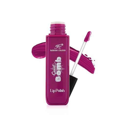 Image of Fashion Colour Sweet Bomb Lip Polish | Lip Gloss For Women | Upto 16 Hours | Matte Finish With Quick Dry Feature Gives you Vibrant Look | For Office / Party Girlies | Available in 19 Shades Choose Your's | (Lavender,4ml)
