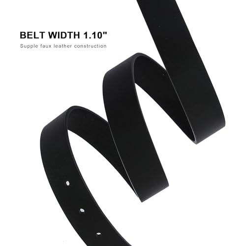 Earnda Women Western Leather Belts for Jeans Pants Vintage Waist Belt for Lady Dresses with Gold Silver Buckle4