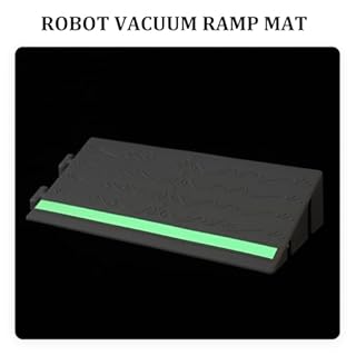 IWOWHERO Rampe de Seuil pour Aspirateur Robot Gris 30X6 CM Bande Fluorescente, Tapis d'Accès Antidérapant pour Seuils et Rampes d'Entrée Intérieure et Extérieure, Compatible Poussette et