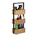 Produktbild Relaxdays Badregal Bambus, platzsparendes Korbregal mit 3 Ablagen, Bad, Küche, Wohnzimmer, Metall, 67x28,5x15 cm, natur