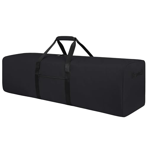 Urbanstand 48 Inch Travel Duffle Bag Extra Large Sport Equipment Duffel Bags with 2-way Lockable Zippers (Black)