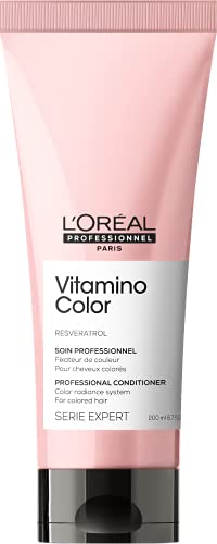 L’Oréal Paris Serie Expert Vitamino Color Conditioner, Farbschutz-Spülung für coloriertes und gesträhntes Haar, Haarpflege für mehr Glanz und Geschmeidigkeit, 200 ml