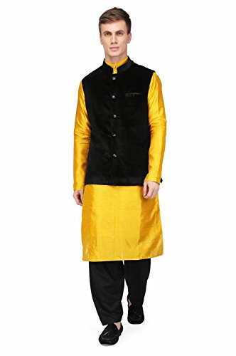 Yellow and black kurta pajama Clearance