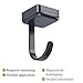 WENKO Jet Magnetic Hooks, Set of 6, Practical Hooks in Minimalist Industrial Design, Suitable for All Magnetic Surfaces, Fixes Without Drilling, Dimensions (W x H x D): 2.2 x 3.9 x 2.3 cm, Black