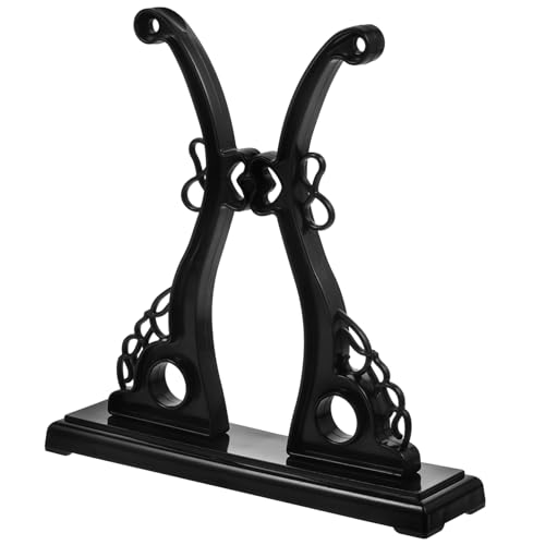 Ipetboom Soporte de Abanico Clásico para Exhibición Base Resistente y Compacta Soporte para Abanico Redondo Estilo Chino Montaje sin Herramientas para Decoración Hogar o Tienda