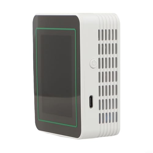 Moniteur de qualité de l'air WiFi 10 en 1 pour Tuya avec détection PM2.5, PM10, mesure de la température et de l'humidité, écran TFT (blanc)