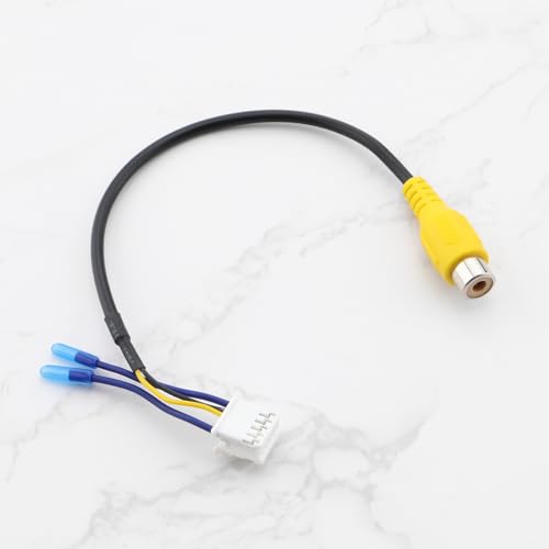 Image of ECSiNG 2PCS 10Pin Rear View Backup Camera Cable Adaptor RCA Length 20.9cm for Car Stereo Radio DVD Vehicle Car Navigation Reverse Backup Reversing Camera Cable Adapter Plug