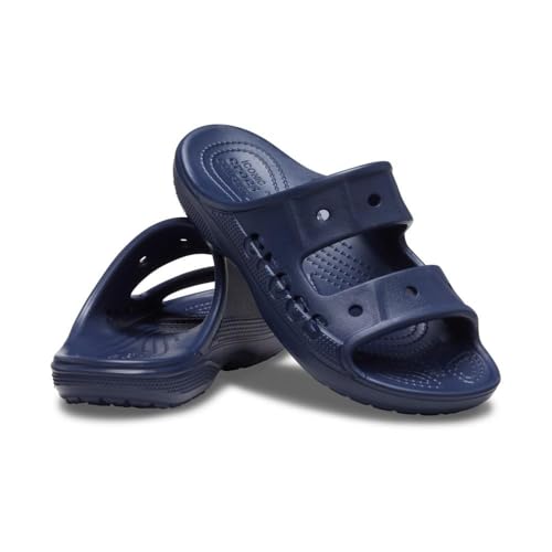 Crocs Sandália Baya Slide unissex para adultos, Azul marino, 43