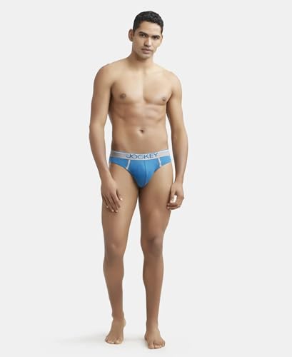 Image of Jockey 8044 Men's Super Combed Cotton Rib Solid Brief with Ultrasoft Waistband