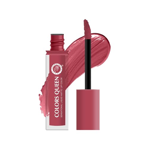 Image of Colors Queen Sensational Liquid Matte Lipstick - 7g | Long Lasting, Fade & Transfer Proof Lipstick | Highly Pigmented, Water & Smudge Proof Liquid Lipstick for Women (18 - Honey Rose)