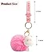 YILANFULL Pink Cat Keychain Kawaii, Cute Cat Bag Charm with Pom Pom for Backpack Purse Keys, Girly Keychains for Girls Women Teens, Adorable Animal Backpack Accessories(Pink Cat
