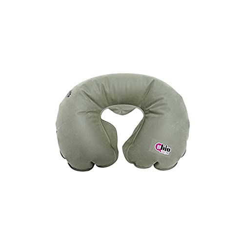 Ubiotex Collarín anatómico Inflable, Almohada de Viaje, Color Gris, 48x52 cm