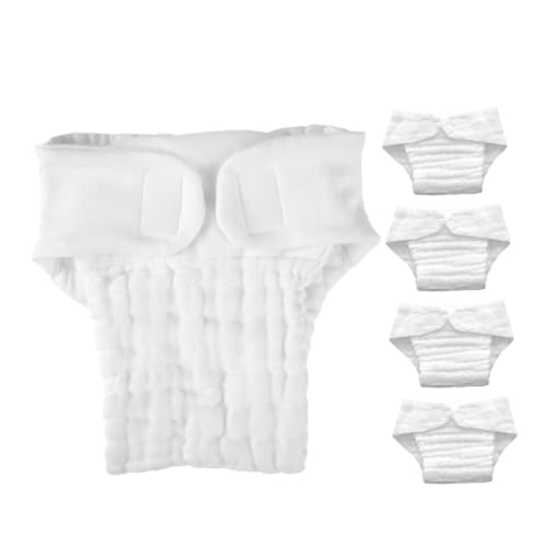 Healeved 5pcs Cotton Baby Nappy Inserts Washable Reusable Diaper Liners Soft Gentle Diaper Pads for Newborns Toddlers Size l White
