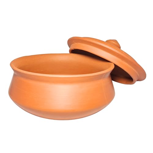 Clay Handi for Cooking & Dahi – Perfect for Gas Stove & Open Flame | Natural, Handmade Indian Clay Pot | Large Clay Handi for Dahi | Traditional Clay Cooking Pot | Made in India