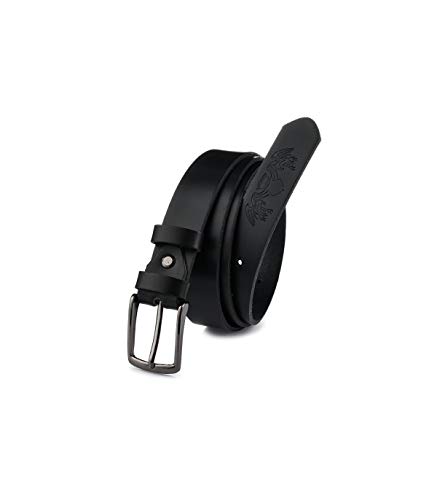 Beltimore Męski skórzany pasek o szerokości 3 cm, metalowa sprzączka z praktyczną sprzączką, nitowany | Naturalna skóra bydlęca, klasyczny design, elegancki kształt